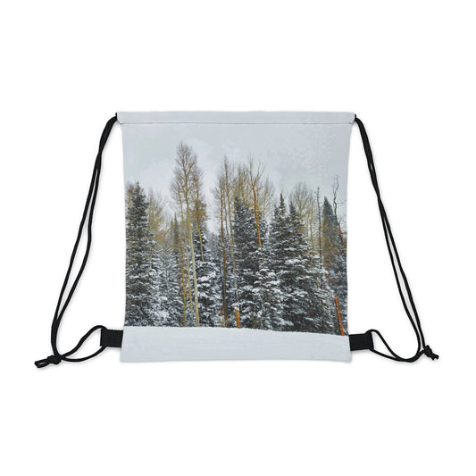 Drawstring Bag - Forest Winterscape