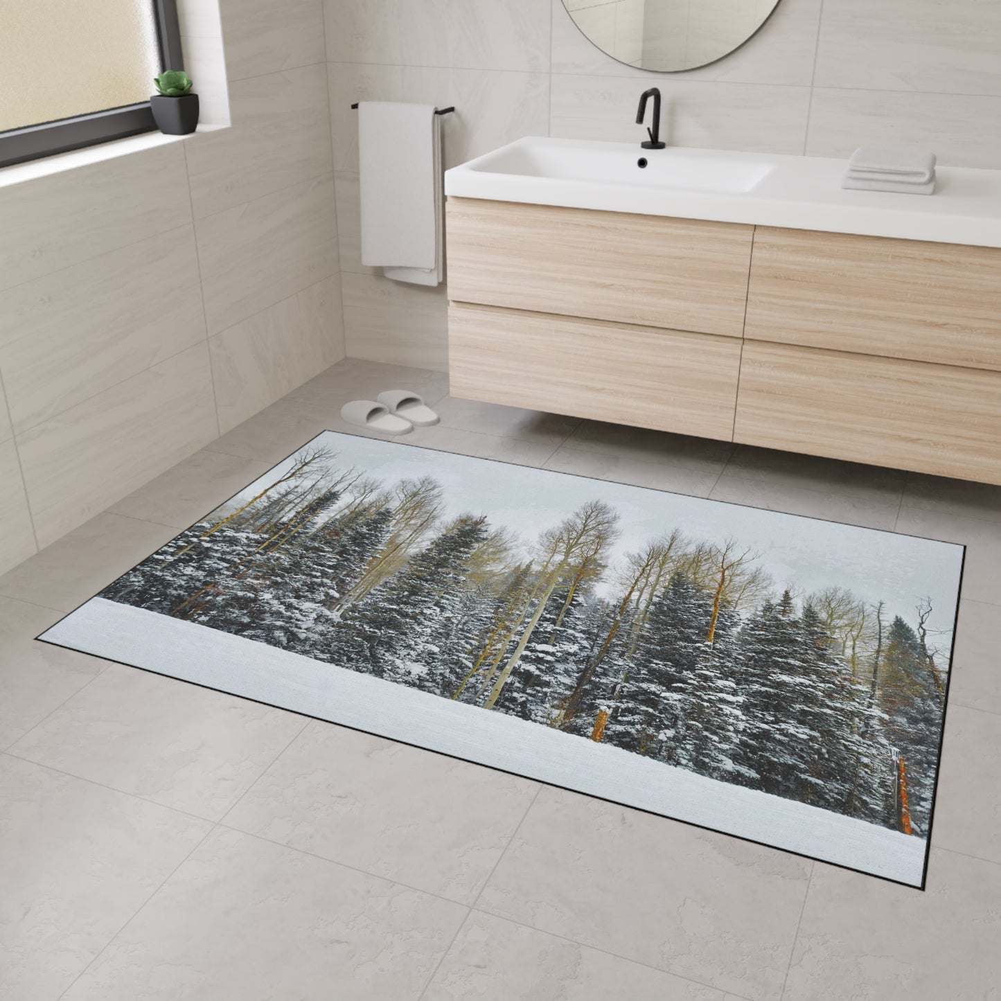 Floor Mat - Forest winterscape