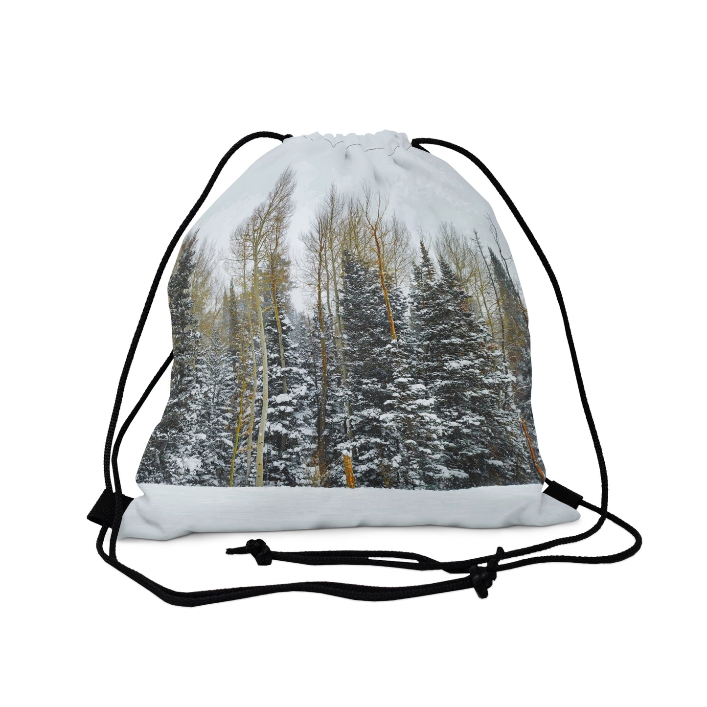 Drawstring Bag - Forest Winterscape