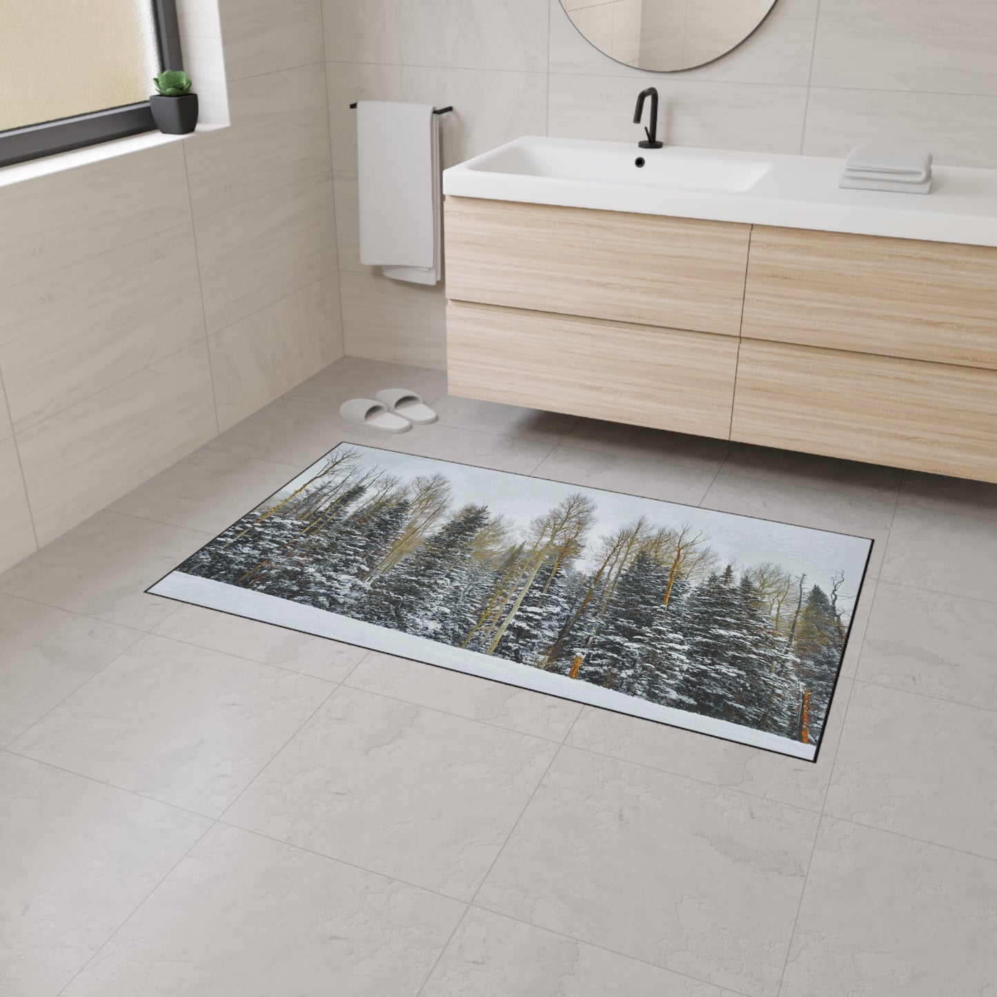 Floor Mat - Forest winterscape