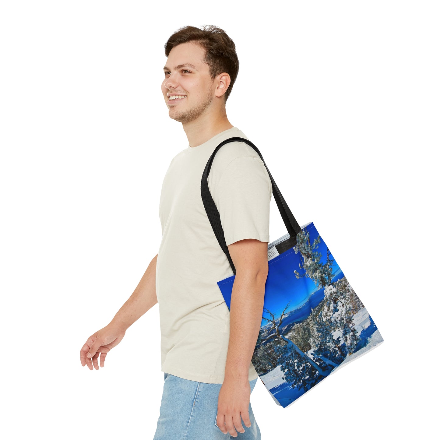 Tote Bag - Lake Tahoe in Winter/Forest winterscape