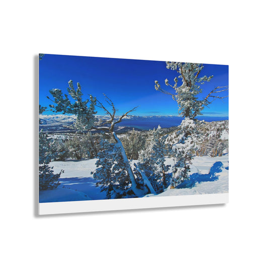 Acrylic Art - Lake Tahoe in Winter
